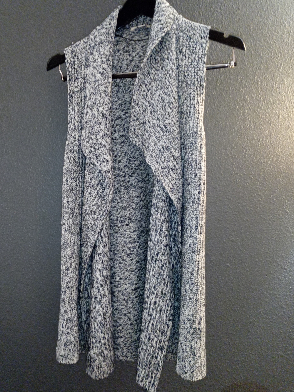 LOFT Blue/Grey Open Front Sweater Dress Size S